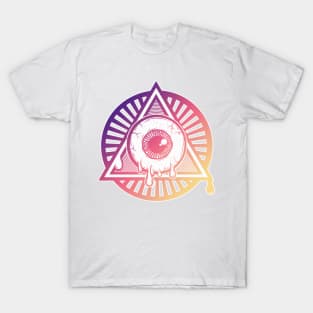 All-Seeing I ------Psychedelic Illuminati Melty Eye Symbol T-Shirt